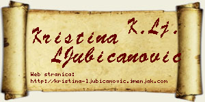 Kristina LJubičanović vizit kartica